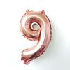 32-Inch Rose Gold Digital Balloon, Medium Aluminum Film Alphanumeric 0-9 Inflatable Decorative 2023 New Year'S Balloon
