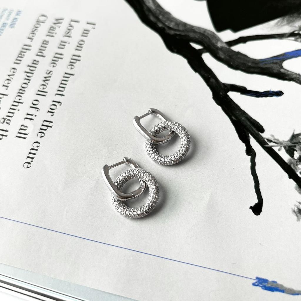 Серебряные серьги с фианитами (2138792)