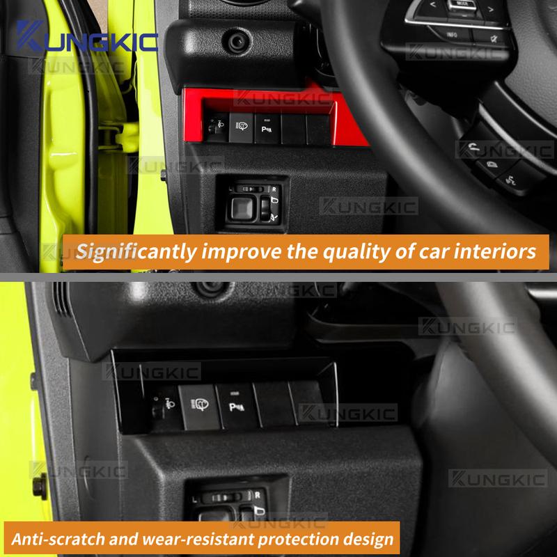 Для Suzuki Jimny JB64 JB74 2018 2024 2025 LHD RHD ABS Узор под карбон Многофункциональная рамка кнопки