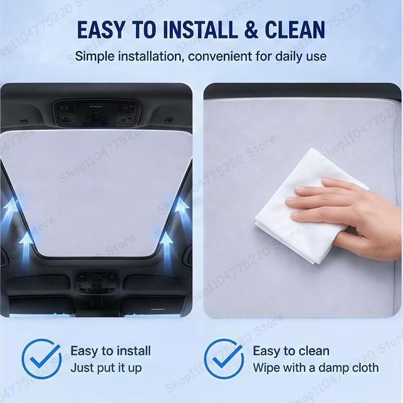Car Electrostatic Suede Skylight Cover UV Heat Insulation Sunshade For HONGQI H5 2025-Present