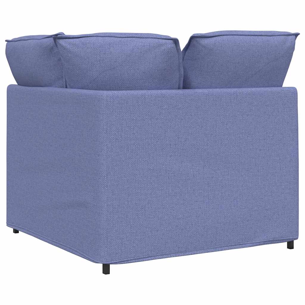 Modular Sofa Corner Unit with Cushions Denim Blue 100 cm