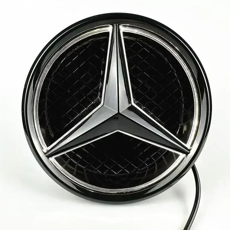 BTP5 Car Front Grilled Star Emblem LED Illuminated Logo White Blue Red Light for Mercedes Benz W205 C E R ML GL GLA CLA CLS 2013-2016