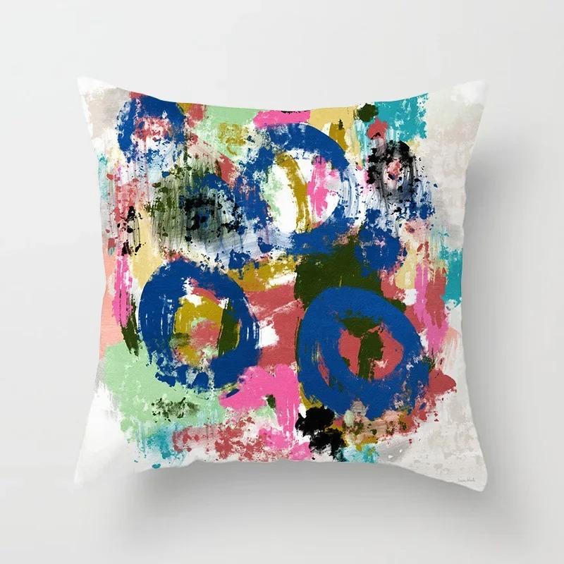 Абстрактная картина маслом Декоративная наволочка Гостиная Офис Украшения Главная Наволочка