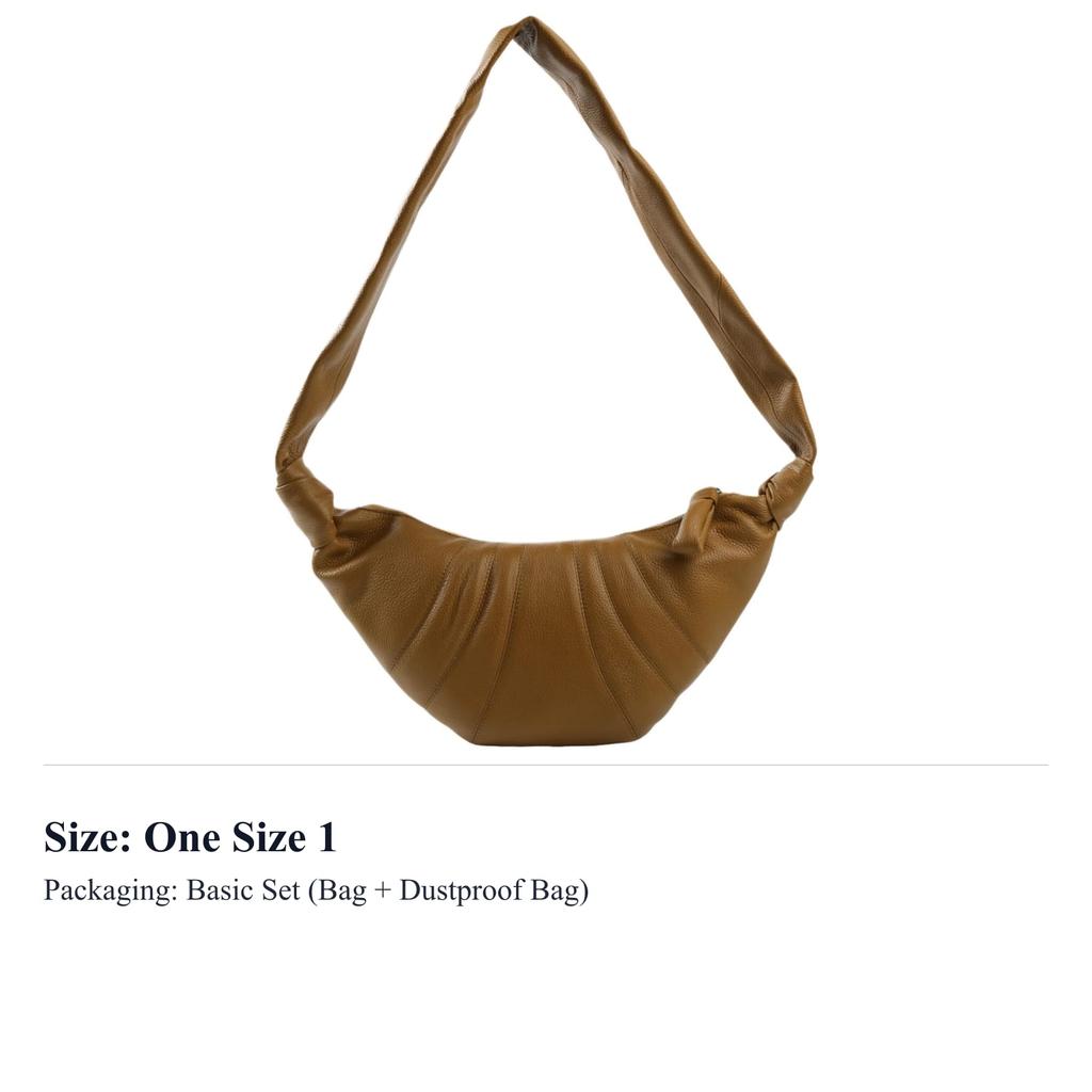Lemaire Viscose Croissant Bag Shoulder Bag Small Women's Bronze Khaki BG0003-LL0018-676