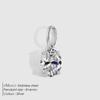 eManco Stainless Steel Geometry Pendants Charms Zircon For DIY Jewelry Necklace Making Bracelet Findings Crafts Earrings
