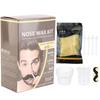 Nose Hair Removal Wax Kit Wax Beans Applicators Sticks Mustache Stickers Measuring Cup Paper Cups for Removing Nose