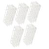 5Set 40‑Hole Plastic Test Tube Rack Assembled Detachable Sample Bottle Rack Holder for Laboratory 20x20mm