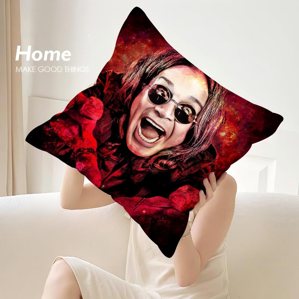 O-Ozzy Osbourne Pillow Case Sofa Decorative Home Double-Sided Print Plush Square Throw Pillow Covers Cushion Decor Cover
