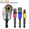 Impact Grade 105 Degree Angle Socket Adapter Power Hand Tool Part Driver Extension Set Screwdriver Holder Drill Nut Attachment