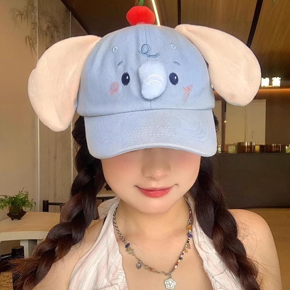 Cute Elephant Baseball Cap Animals Sun Hat Korean Peaked Cap Female