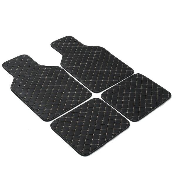 New High Quality 4Pcs Auto Floor Leather Carpet Liner Waterproof/Dustproof /Skidproof Mat Pad Fits Universal Car Floor Mats Front & Rear Carpet Mat