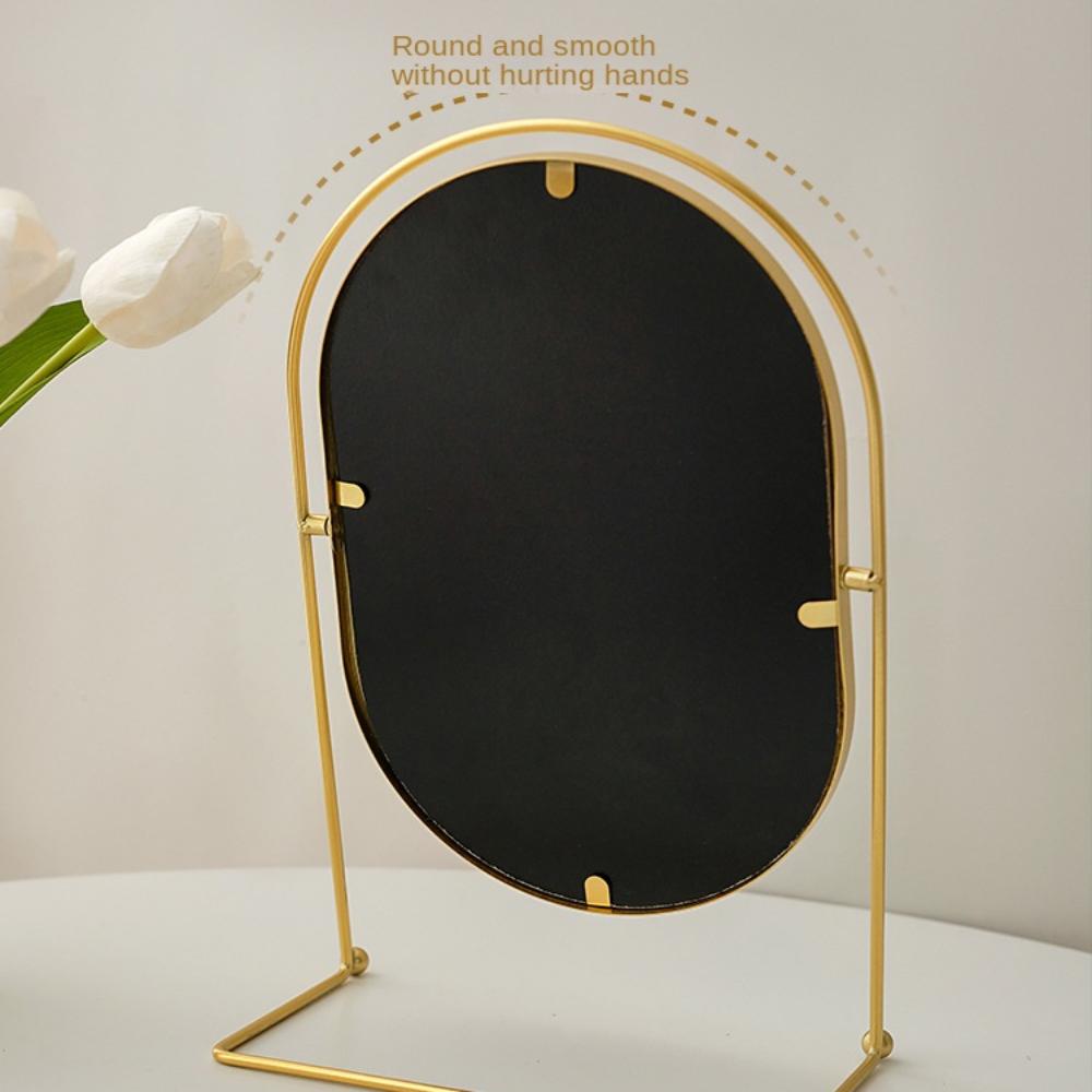 360° Rotatable Vanity Mirror Iron Frame Desktop Stand Mirror Beauty Desktop Cosmetic Mirror  Women