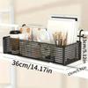 Iron Bedside Storage Basket Space-saving No Drilling Hanging Wire Basket Large Capacity Bed Bedside Shelf Holder Baby Bed Rails