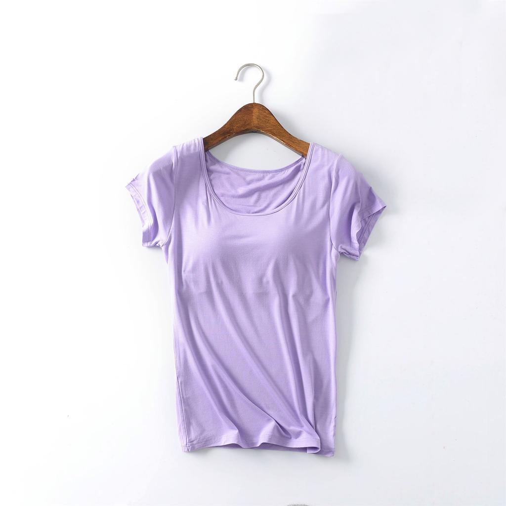 Женская однотонная рубашка на грудь с чашечкой и йогой, женская майка, нижнее белье