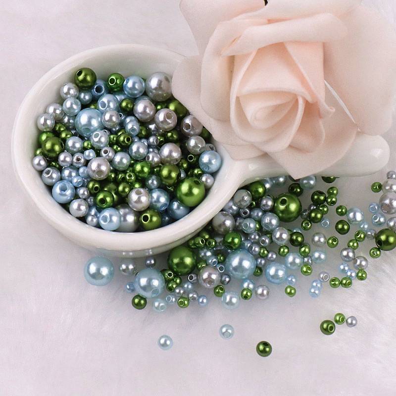Смешанный размер искусственный жемчуг DIY изготовление ювелирных изделий бусины с отверстием цветные жемчужины