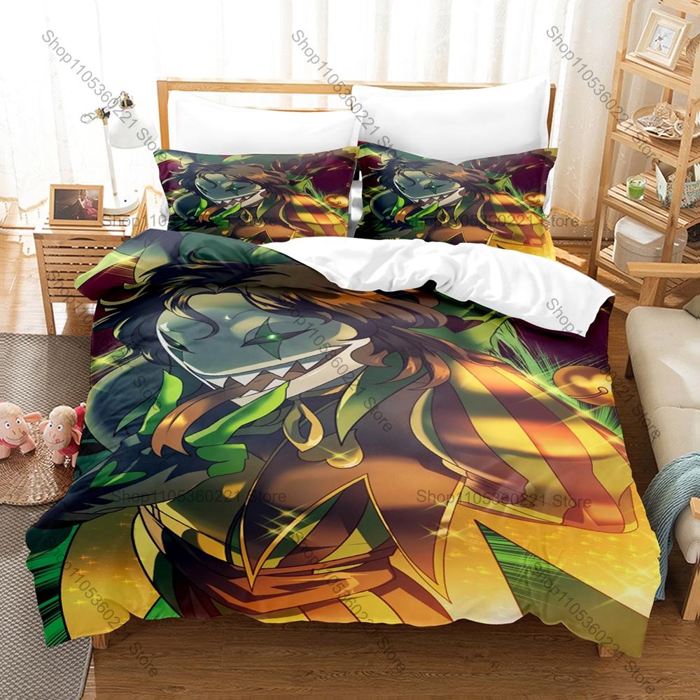 Spooky The Freak Circus Printed Bedding Kit 3PCS Duvet Cover & 2 Pillow Covers Breathable Soft Bed Linens Room Ornament