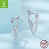 Simple And Versatile S925 Sterling Silver Love Ear Buckle Classic Design Heart Earrings Earrings