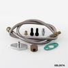 Turbo Oil Inlet Feed Line Adapter Kit For T3 Turbo Turbocharger Stainless Steel