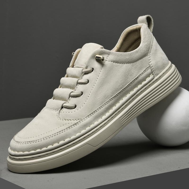 Весенние и осенние повседневные кожаные мужские туфли, легкие мужские кроссовки, дышащая спортивная обувь для мужчин, обувь для скейтборда