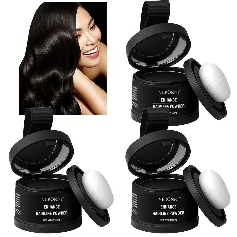 6 Color Hair Line Powder Black Root Up Natural Instant Waterproof Instant Black Root Cover & Hair Shadow Filler Root Touch Up