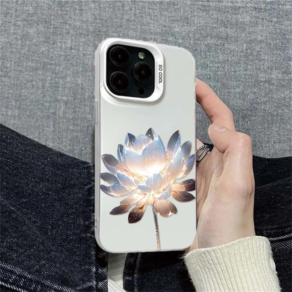 Flower Phone Case For iPhone 11 Funda iPhone 13 16 Pro Max 14 15 12 16promax 15promax 14promax 13promax Soft IMD Matte Cover