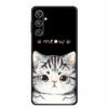 Чехол для Samsung Galaxy M36 A17 5G Цветок Черный Силикон Мягкая Задняя Крышка Для Samsung Galaxy S25 FE Plus Чехол для Телефона Coque Мультяшный