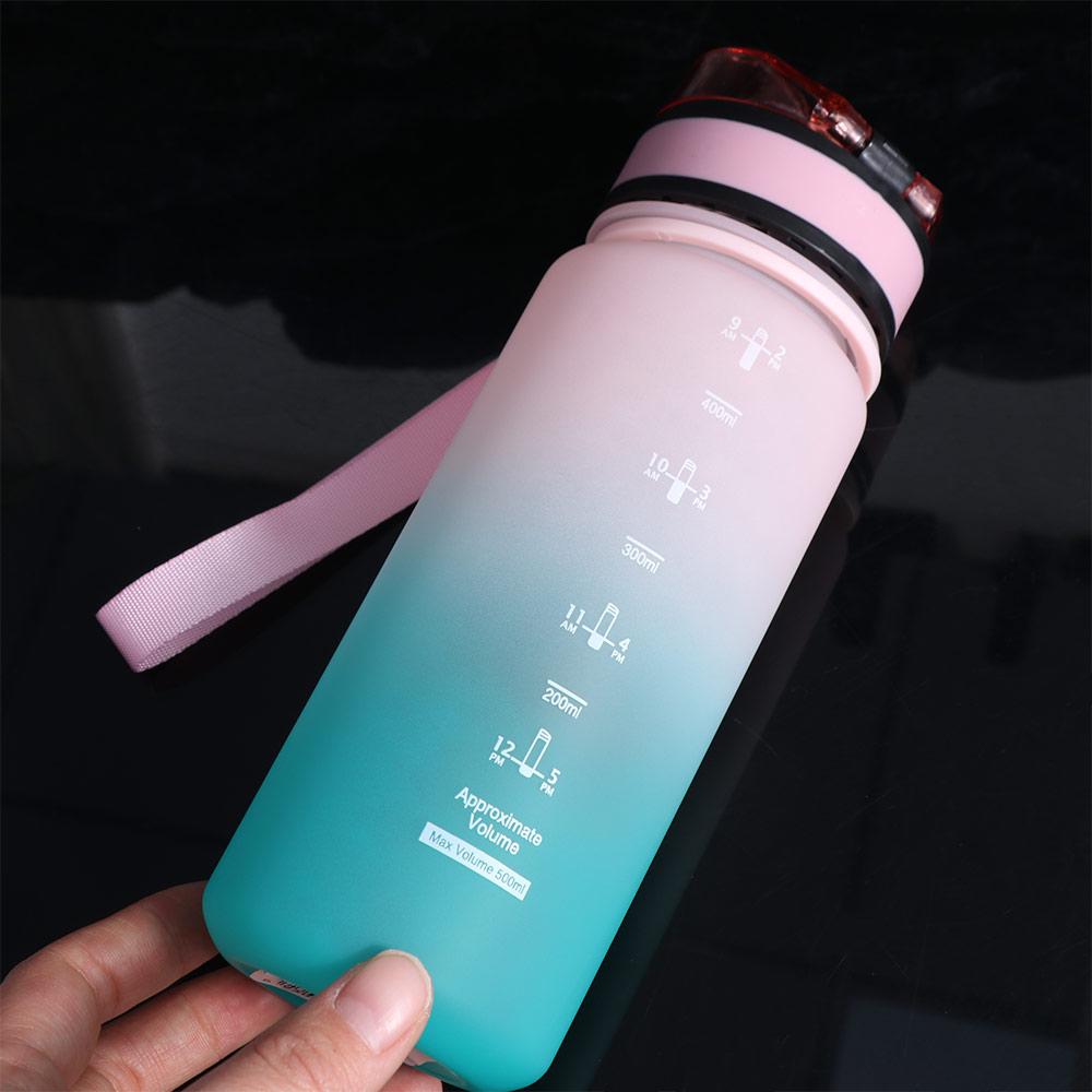 PC Leak Proof Colorful Plastic Cup Gradient Color Large Capacity Sports Kettle  School
