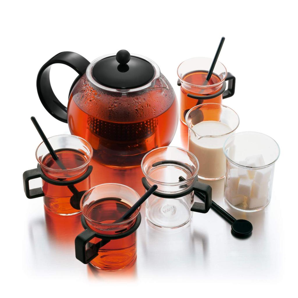 BODUM ASSAM Tea Press with Plastic Filter and Plastic Handle, 1L, Black [Authentic] 1844-01