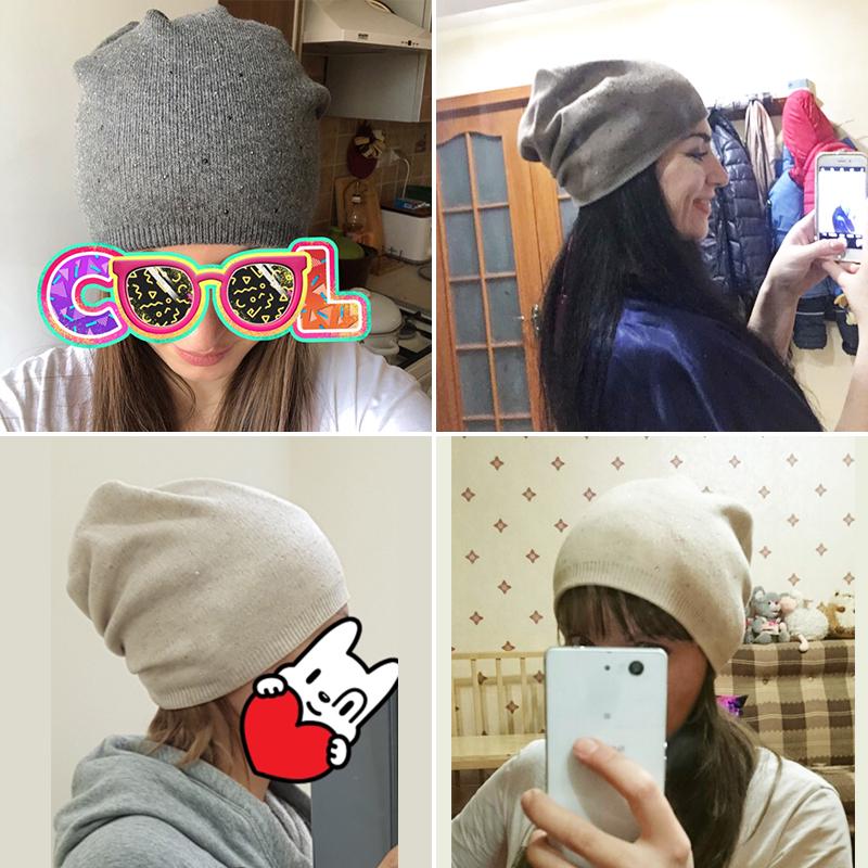 SOMALER Зимние и осенние вязаные шапки для женщин, модные повседневные шапочки, женские толстые теплые шапки
