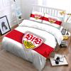 Red stripe, Stuttgart emblem. Bedding sets Duvet cover sets Duvet covers Pillowcases(1*Duvet Cover 2*Pillowcases without duvet insert)