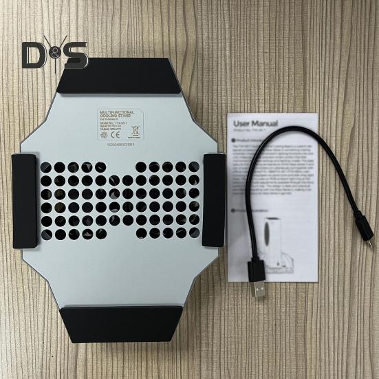 Охлаждающая подставка для игровой консоли с зарядной станцией для двух контроллеров, вертикальная охлаждающая подставка с RGB-подсветкой и портом USB 2.0 для Xbox S