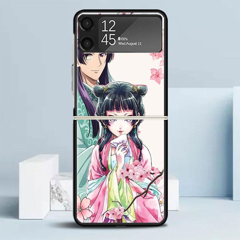 A-Apothecary D-Diaries Аниме Черная Обложка для Чехла Телефона Samsung Galaxy Z Flip 7 6 5 4 3 5G Flip7 Flip6 Flip5 Flip4 Flip3 Узор