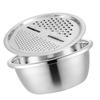 Multifunctional Stainless Steel Basin Set Kitchen Strainer Kitchen Cooking Colander Set Suitable for Efficient Cooking
