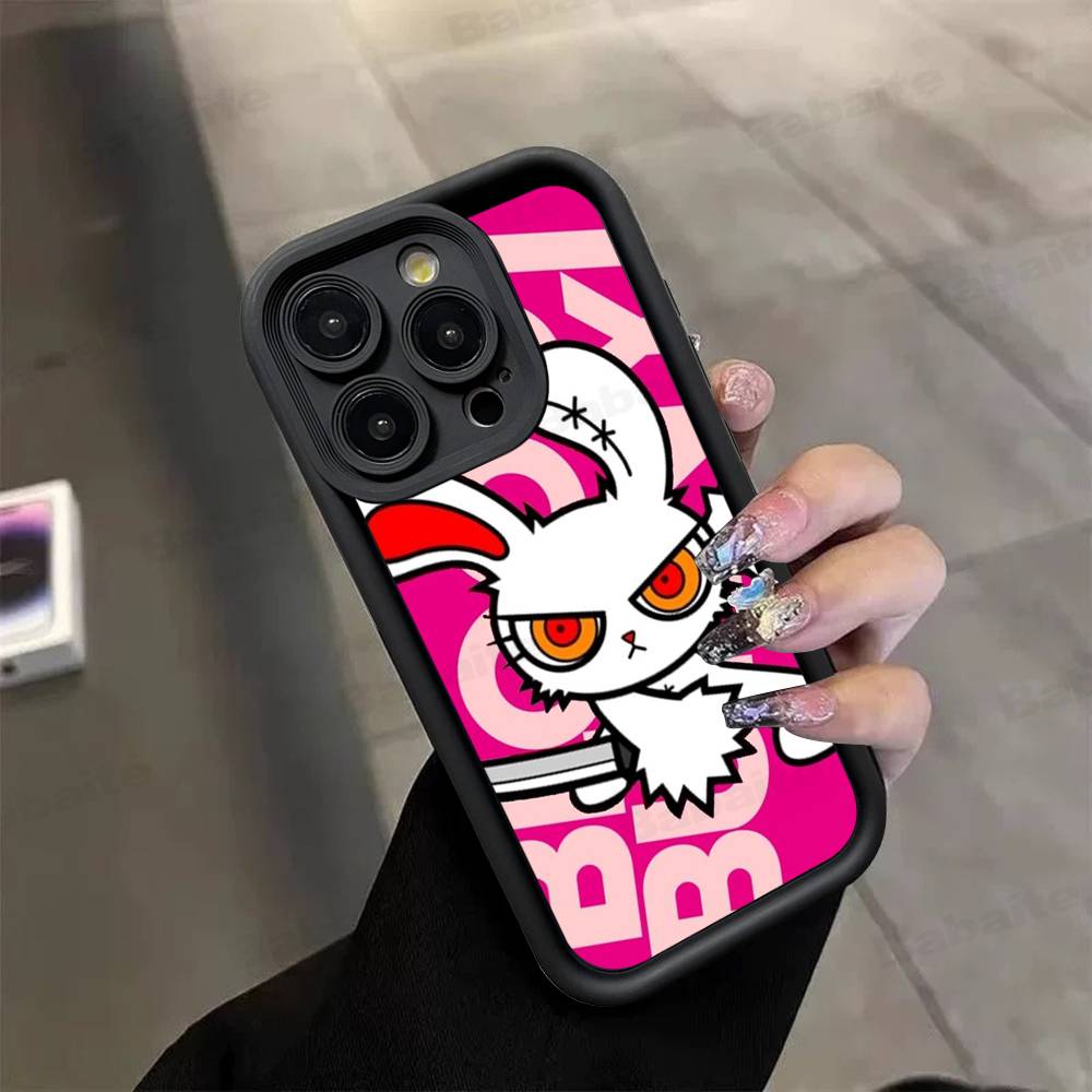 Аниме B-Bloody Bunny Силиконовый Мягкий Чехол Для Телефона Для IPhone 17 16 14 13 12 11 15 Pro Max Plus Air Cover