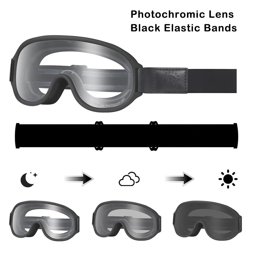 Photochromic Motocross Goggles Fit Small Helmet Polarized Anti Fog Motorcycle Goggles UV400 Moto Glasses for Dirt Bike Off Road
