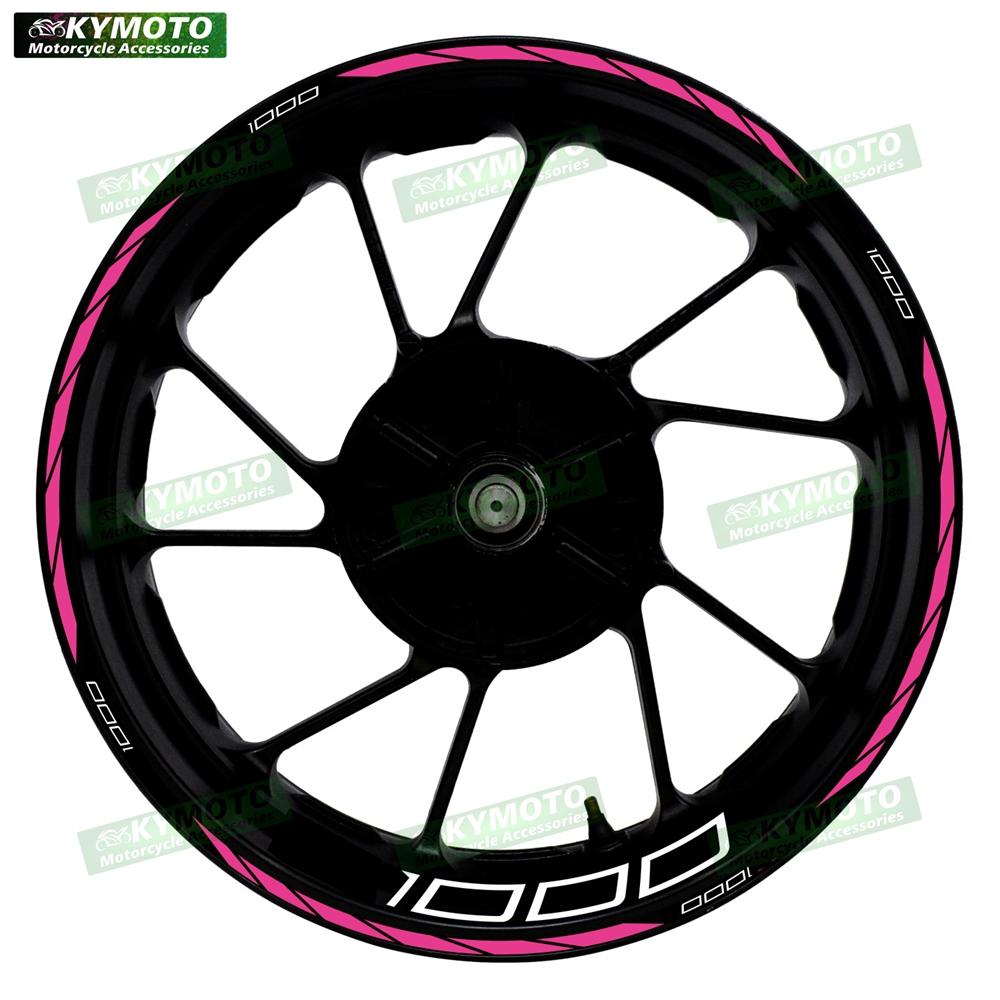 For Z 1000 Z1000 motorcycle accessories 17 inch front and rear wheel stickers wheel stripes reflective decals decoration