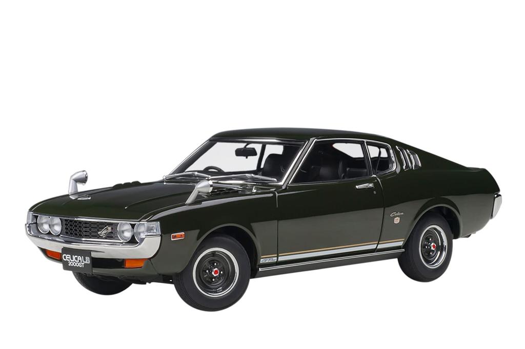AUTOart Scale Toyota Celica Liftback 2000GT 1973 Moss Green Finished Model 1/18 (RA25)