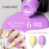 Pastel Gel Nail Polish Set 6 Colors Spring Summer Dopamine Jelly Nail Gel Low Odor Long Lasting UV/LED Cure 