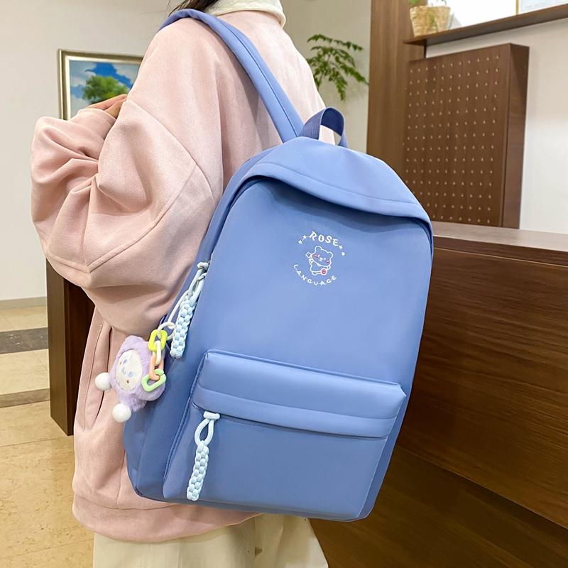 Комплект из трех рюкзаков с мультяшным принтом, школьный рюкзак для девочек, большой вместимости, для учеников начальной и средней школы