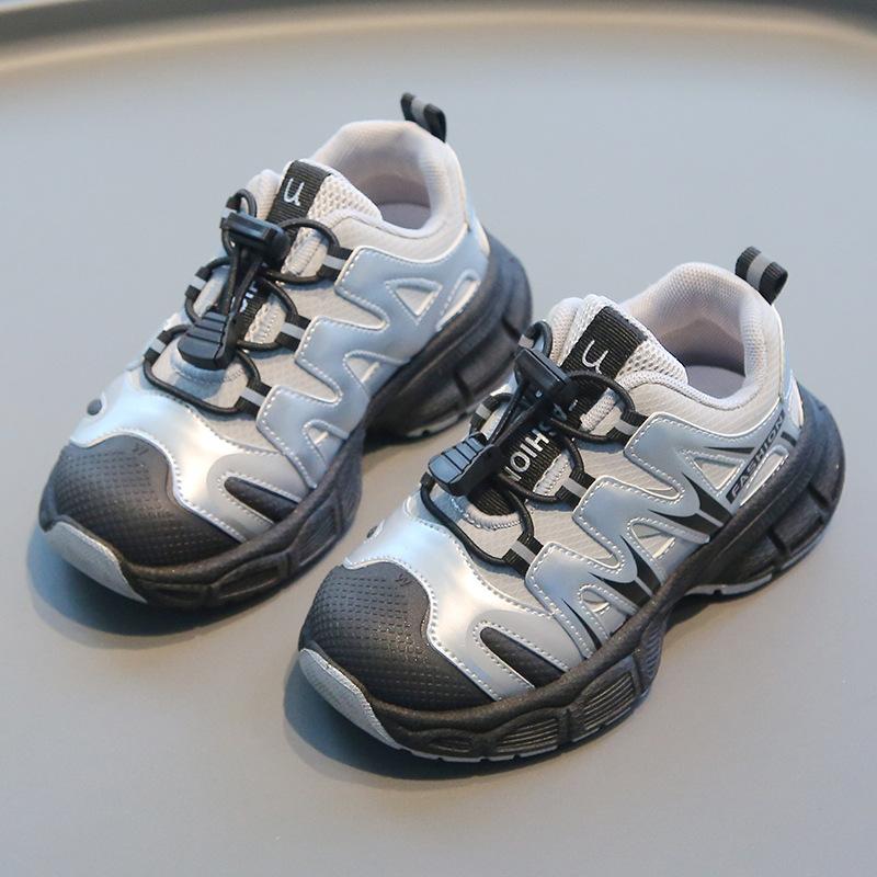 Детская спортивная обувь 2025 весна и осень новая обувь для пап для мальчиков корейская версия повседневной обуви для девочек на мягкой подошве детские кроссовки для бега