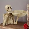 Поднос для хранения в виде скелета, Конфетница на Хэллоуин, Смоляная чаша для демонстрации, Декоративное праздничное украшение, Жуткий настольный акцент, для вечеринки