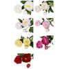 Real Touch Artificial Peony Flower Handmade Faux Peony Branch Vase Decor Fake Flower  Teacher's Day