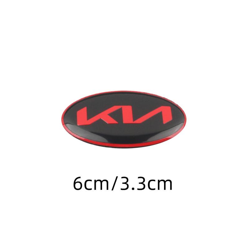 6x3.3см Наклейка-значок на центр руля автомобиля для KIA Stinger Sportage KX3 Ceed K7 K5 K3 R Forte Rio Soul АксессуарыVG9