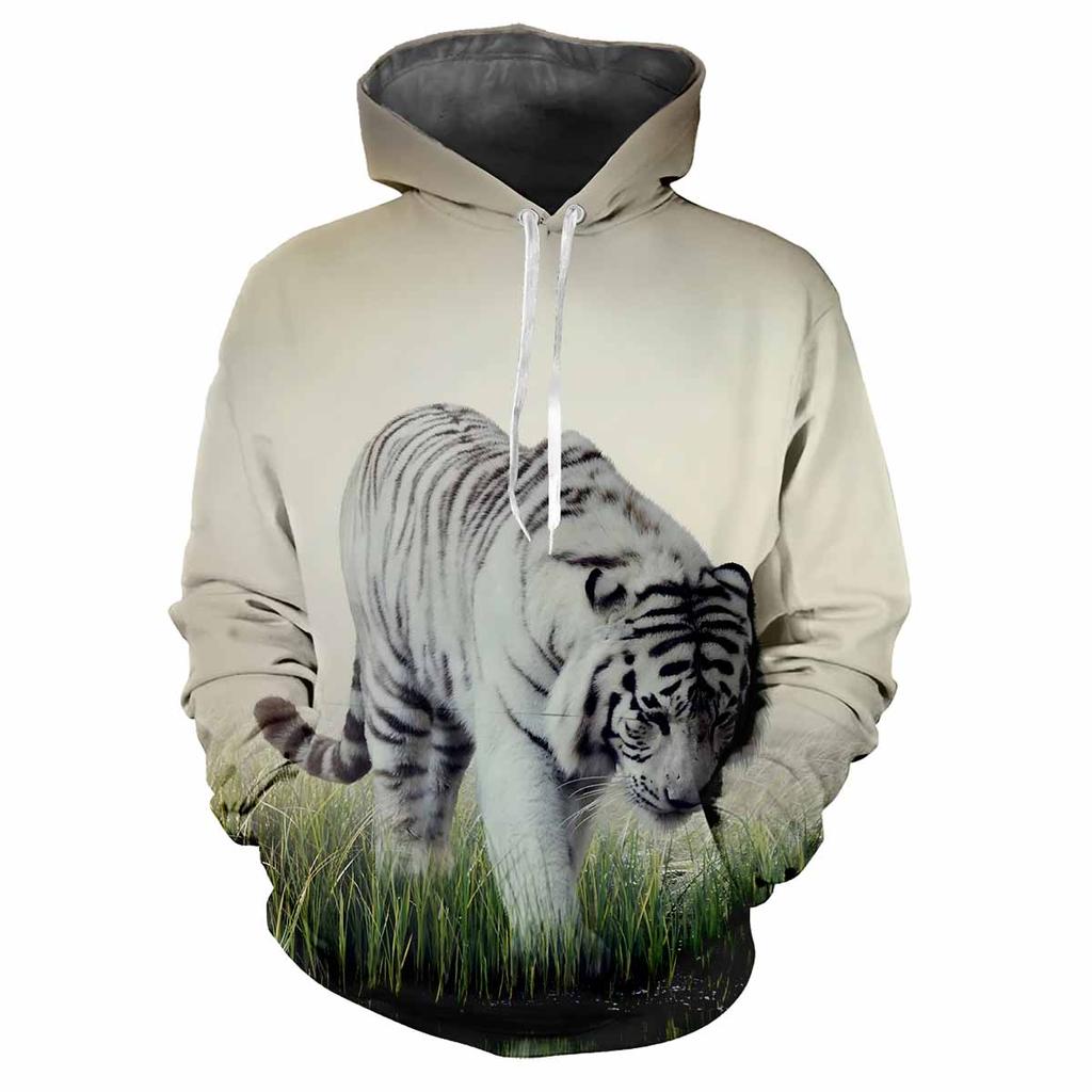 Тигр Животное Зверь 3D Печатный Весна И Осень Мужчины С Толстовкой Свободный Повседневный Модный Личность Для Создания Удобной Одежды