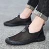 Fashion Summer Lightweight Walking Footwear New Men's Loafers Mesh Breathable Flats All-match Mens Sneakers Mens Slip On Casual Shoes