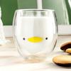 Оригинальная стеклянная кружка для чая и кофе Chick с двойными стенками