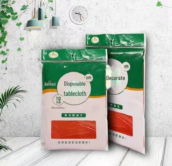 Утолщенная одноразовая пластиковая скатерть для банкетов, свадеб и пикников — доступны круглые и квадратные варианты