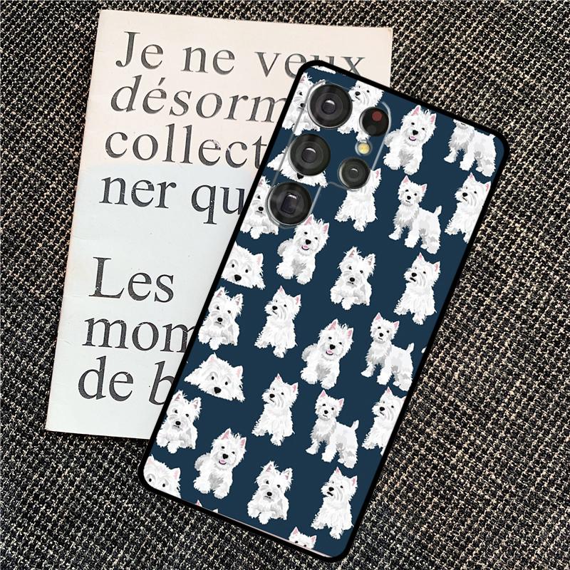 West Highland Terrier Westie For Samsung Galaxy S24 S23 Ultra S22 S20 S21 FE S8 S9 S10 Note 10 Plus 20 Ultra Phone Case