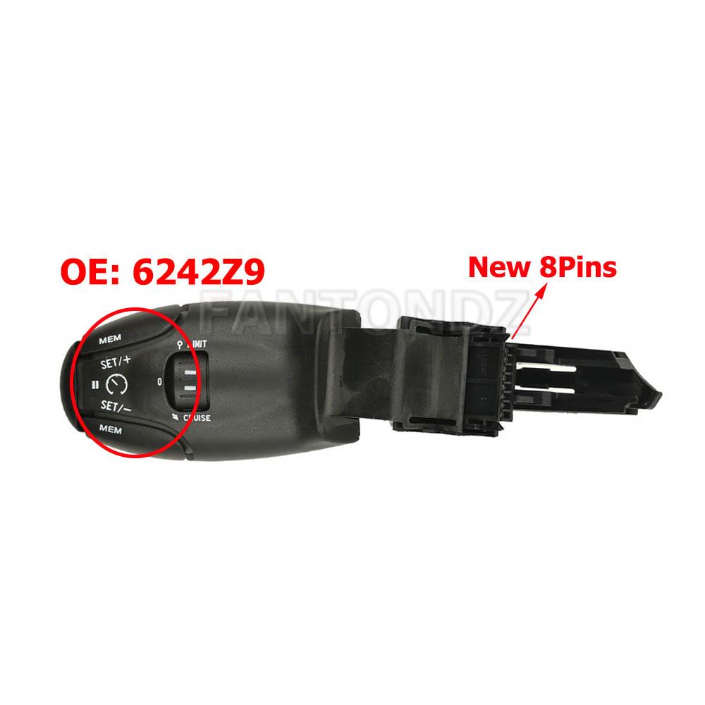 6242Z8 6242.Z9 Cruise Control Stalk Switch With Speed Limit For Peugeot 307 308 408 206 207 301 3008 for Citroen 6242Z9 6242.Z8