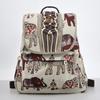 Vintage Ethnic Style Bohemian Handmade Bag Woven Backpack Women's Canvas All-in-one Printed Backpack